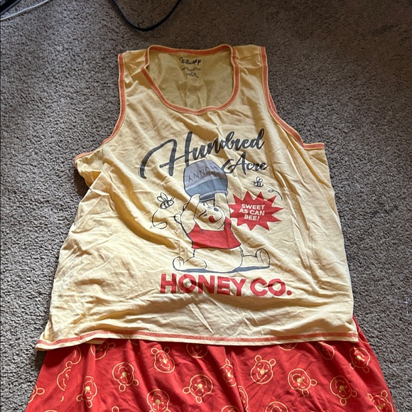 Disney Winnie the Pooh Red and Yellow Loungewear Set - Picture 1 of 3